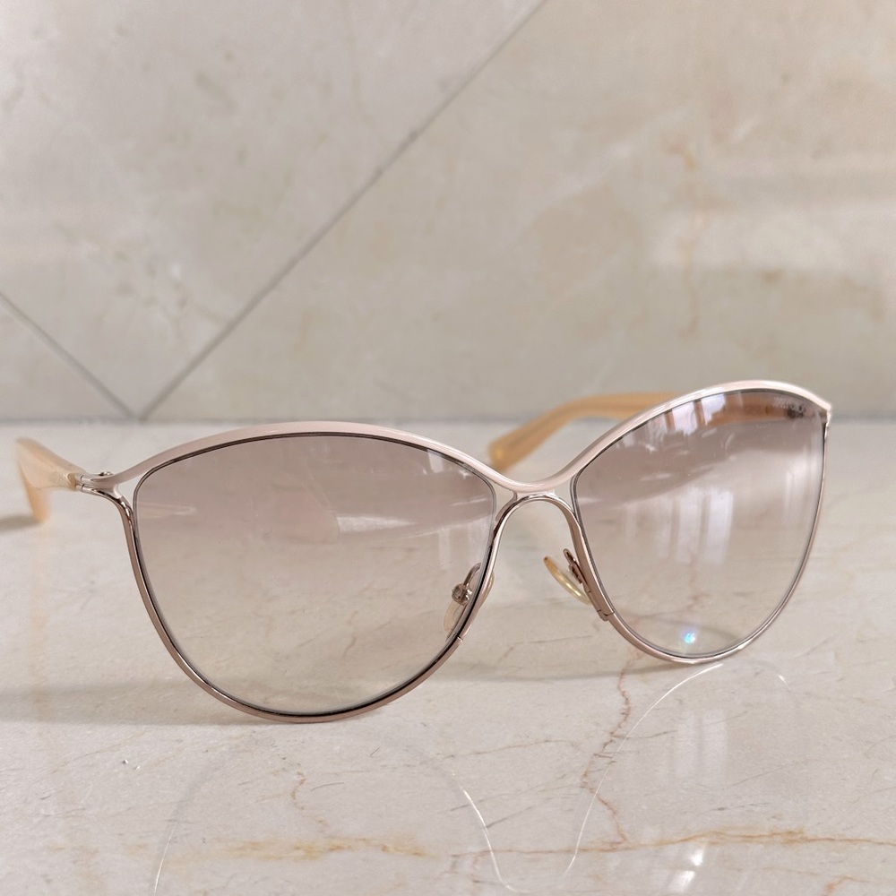Beautiful Jimmy Choo rose gold and cream/beige sunglasses